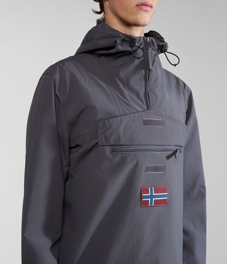 Napapijri Rainforest Summer Anorak Jacket Muške Anoraks Tamno Sive | TQML-37695