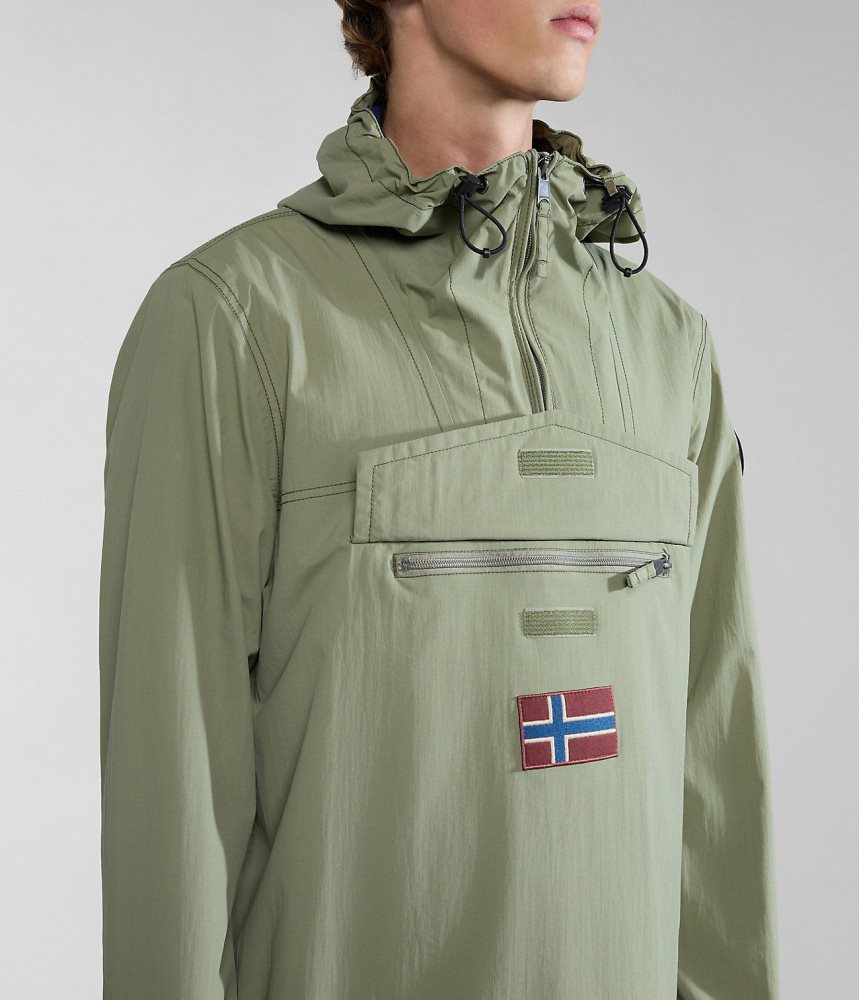 Napapijri Rainforest Summer Anorak Jacket Muške Kišne Jakne Zelene | YOSD-35802