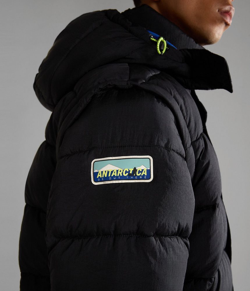 Napapijri Rick Puffer Jacket Muške Puffer Jakna Crne | SJIG-38461