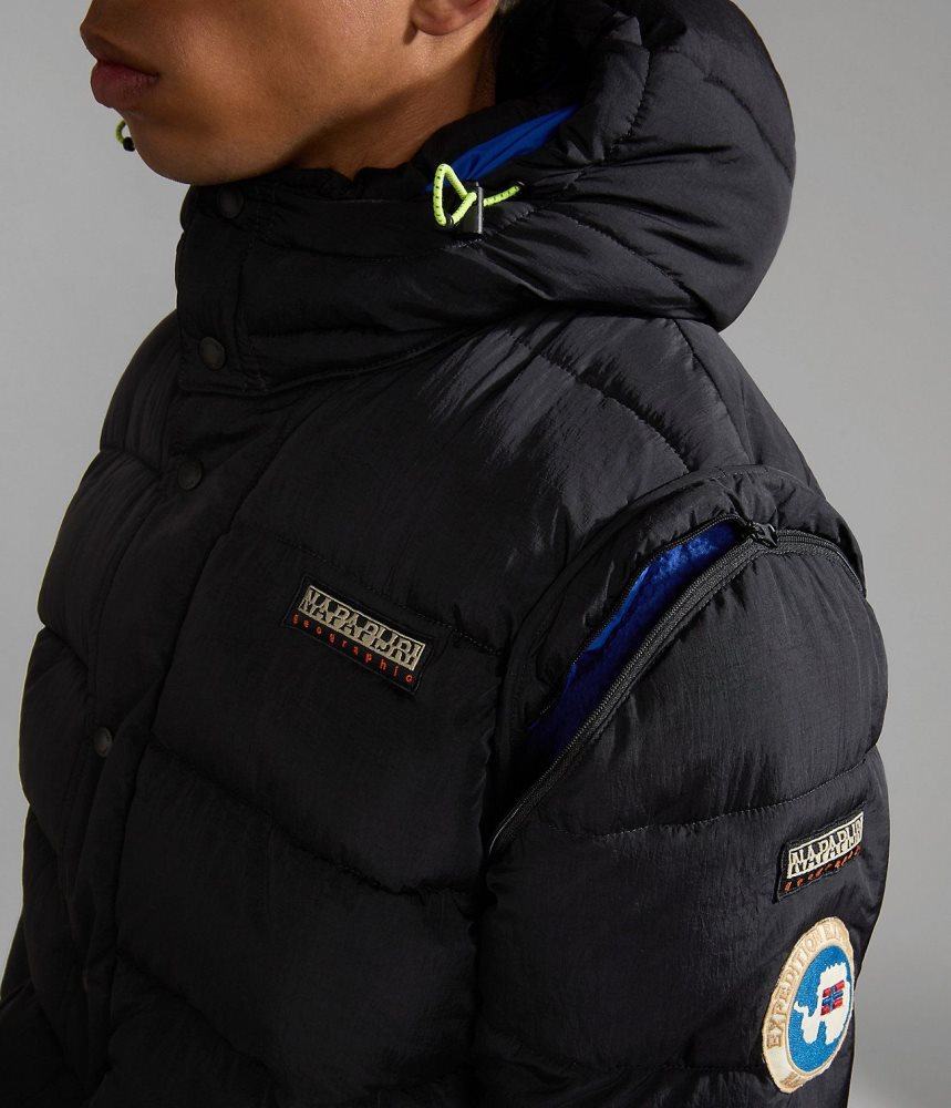 Napapijri Rick Puffer Jacket Muške Puffer Jakna Crne | SJIG-38461