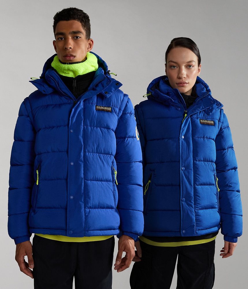 Napapijri Rick Puffer Jacket Muške Puffer Jakna Plave | QBAD-53791