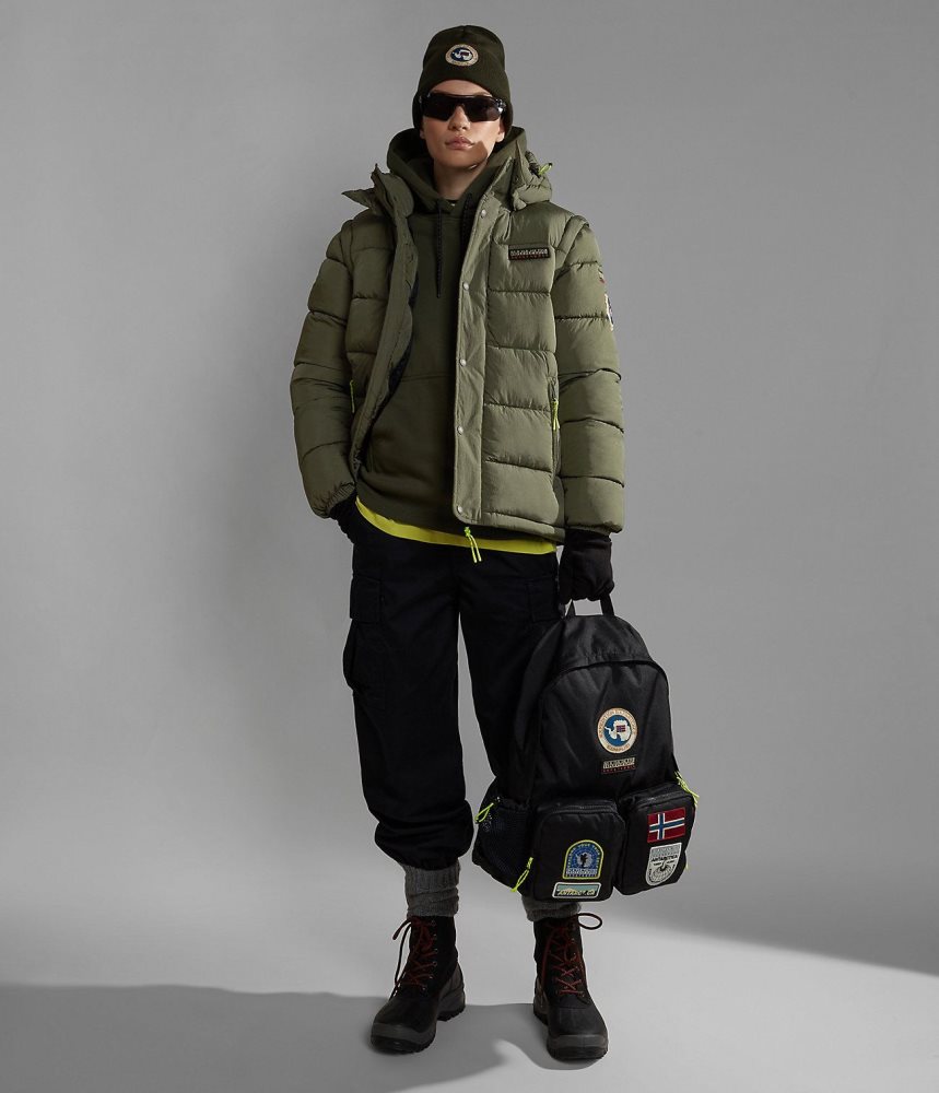 Napapijri Rick Puffer Jacket Ženske Puffer Jakna Kaki Boja Zelene | ZTXU-72851