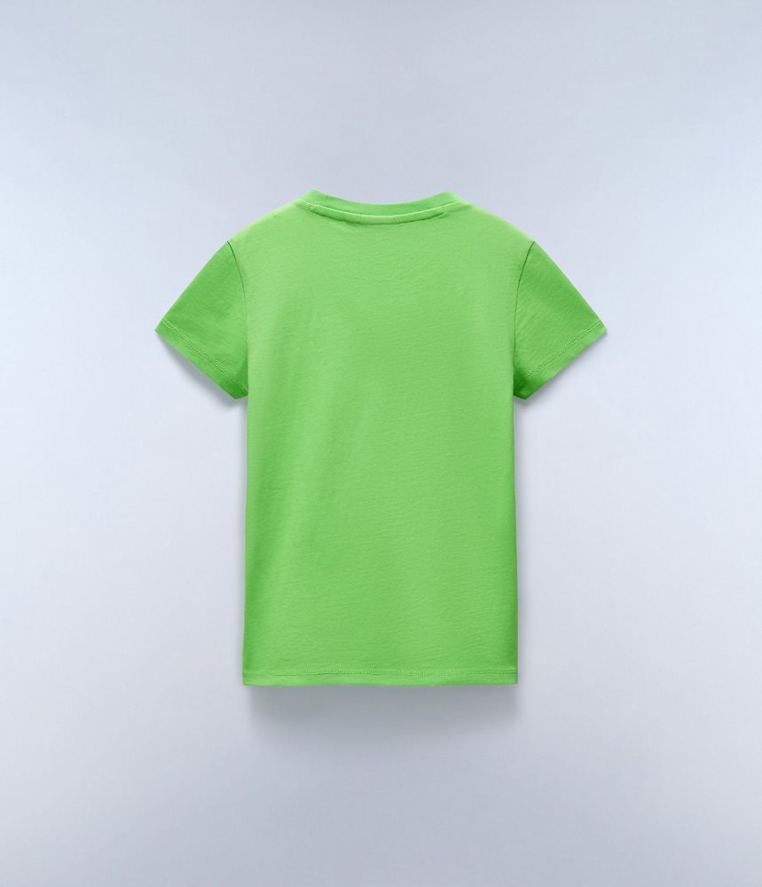 Napapijri Salis Short Sleeve T-Shirt (4-16 YEARS) Dječje Majice Zelene | YWJF-65730