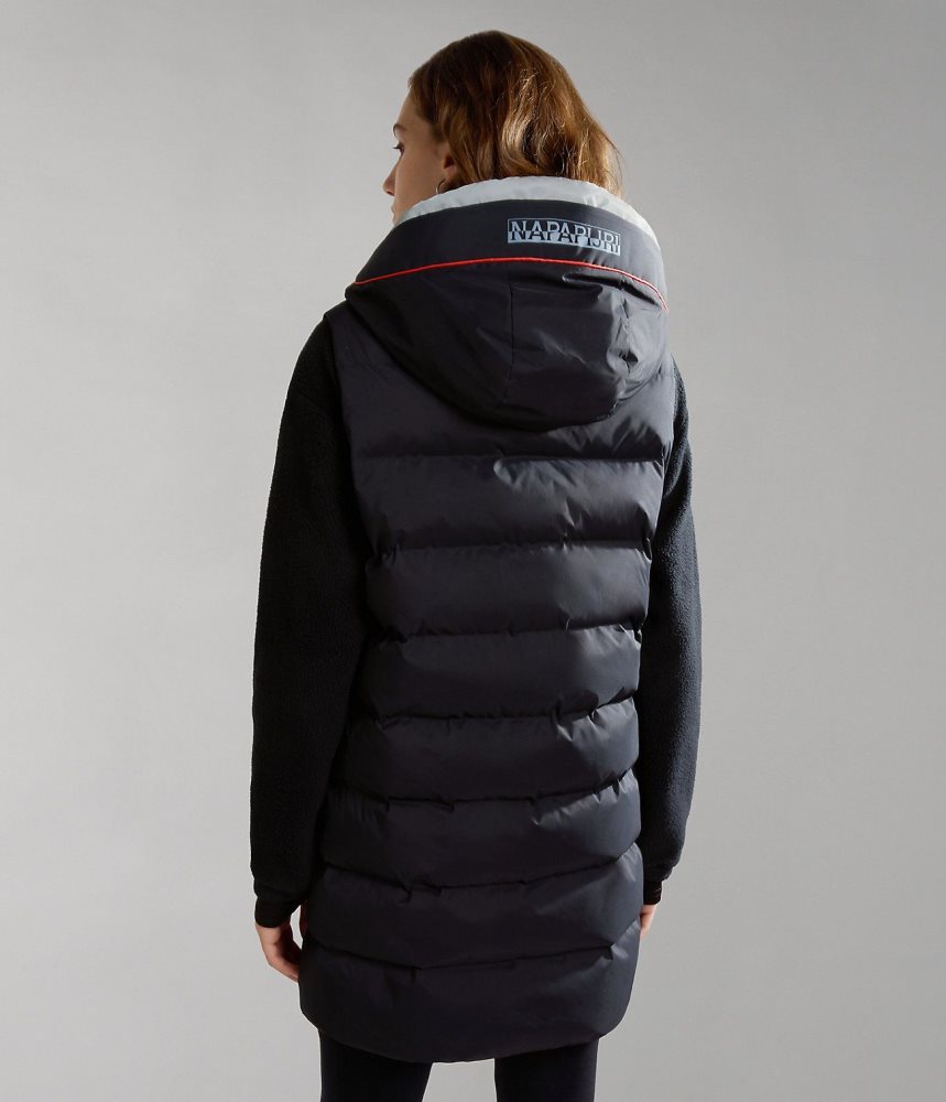 Napapijri Thermo Puffer Vest Ženske Puffer Jakna Crne | CUXJ-60543