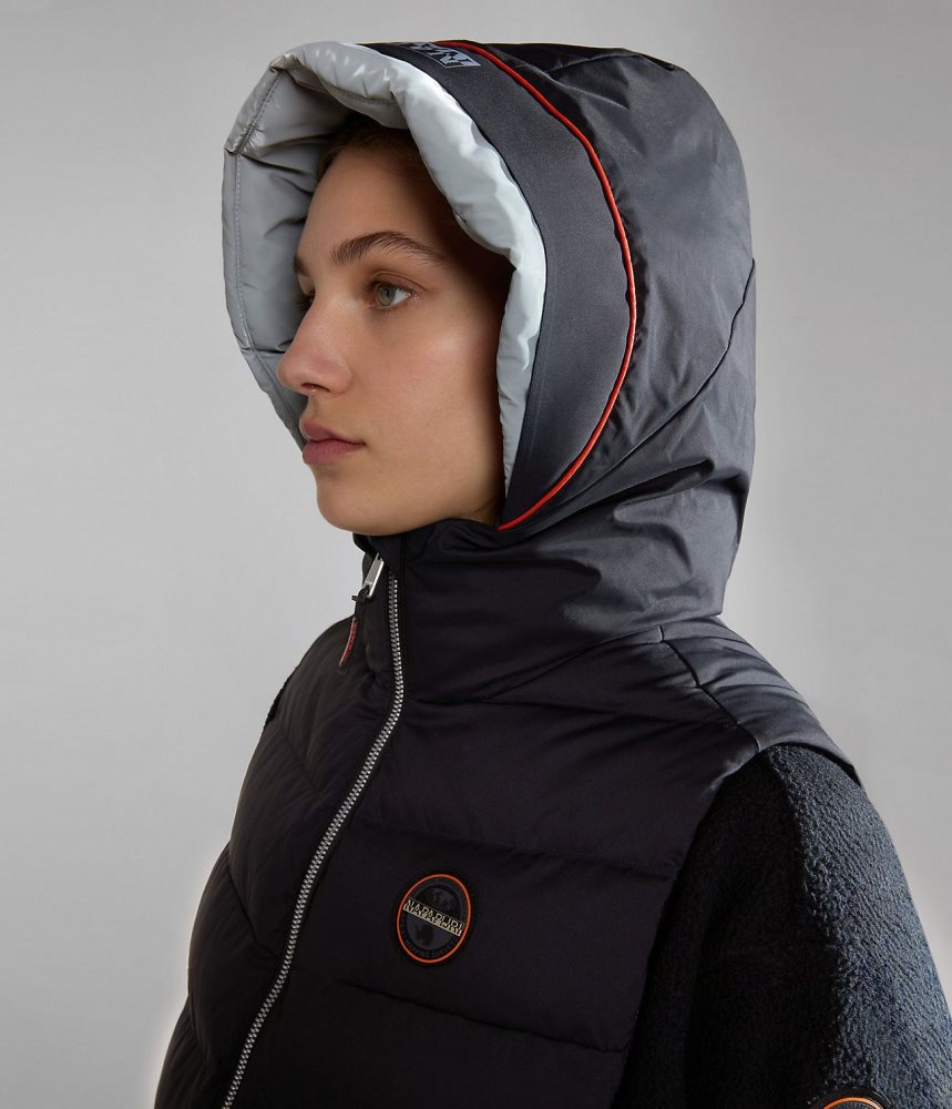 Napapijri Thermo Puffer Vest Ženske Puffer Jakna Crne | CUXJ-60543