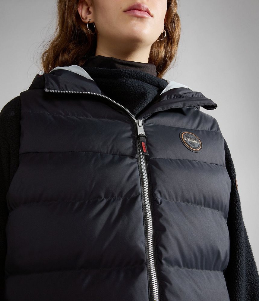 Napapijri Thermo Puffer Vest Ženske Puffer Jakna Crne | CUXJ-60543