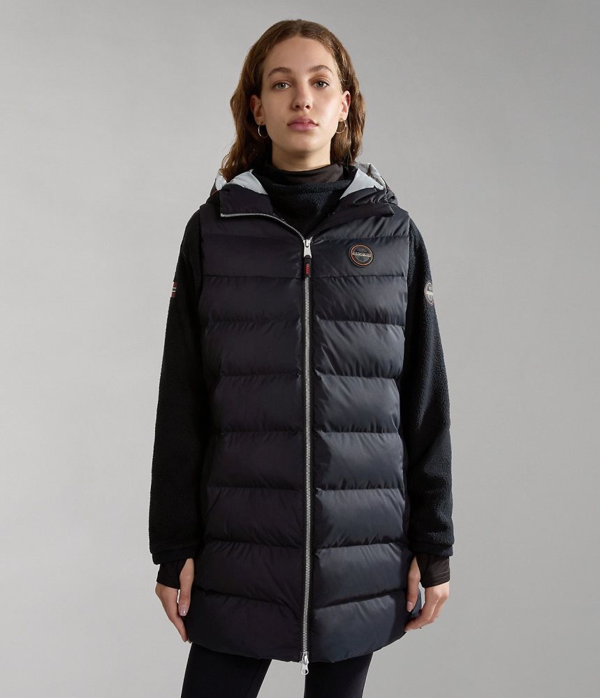 Napapijri Thermo Puffer Vest Ženske Puffer Jakna Crne | CUXJ-60543