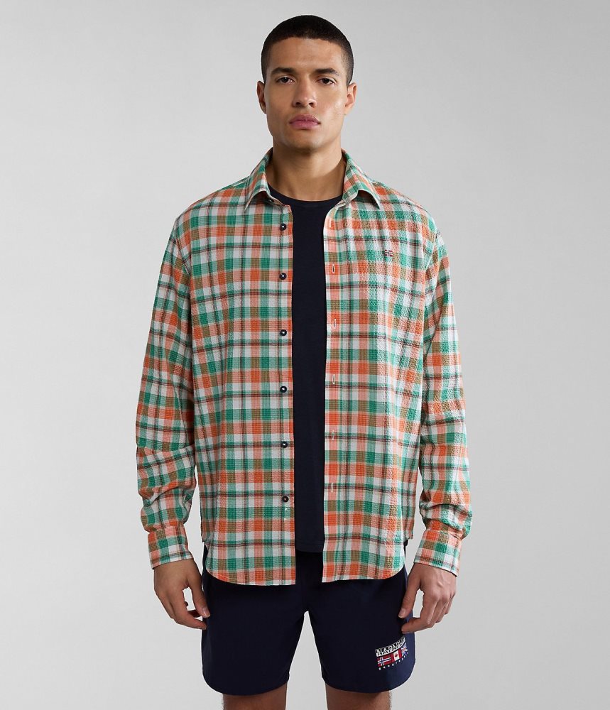 Napapijri Tulita Long Sleeve Shirt Muške Košulje Multicolour | RELQ-14569