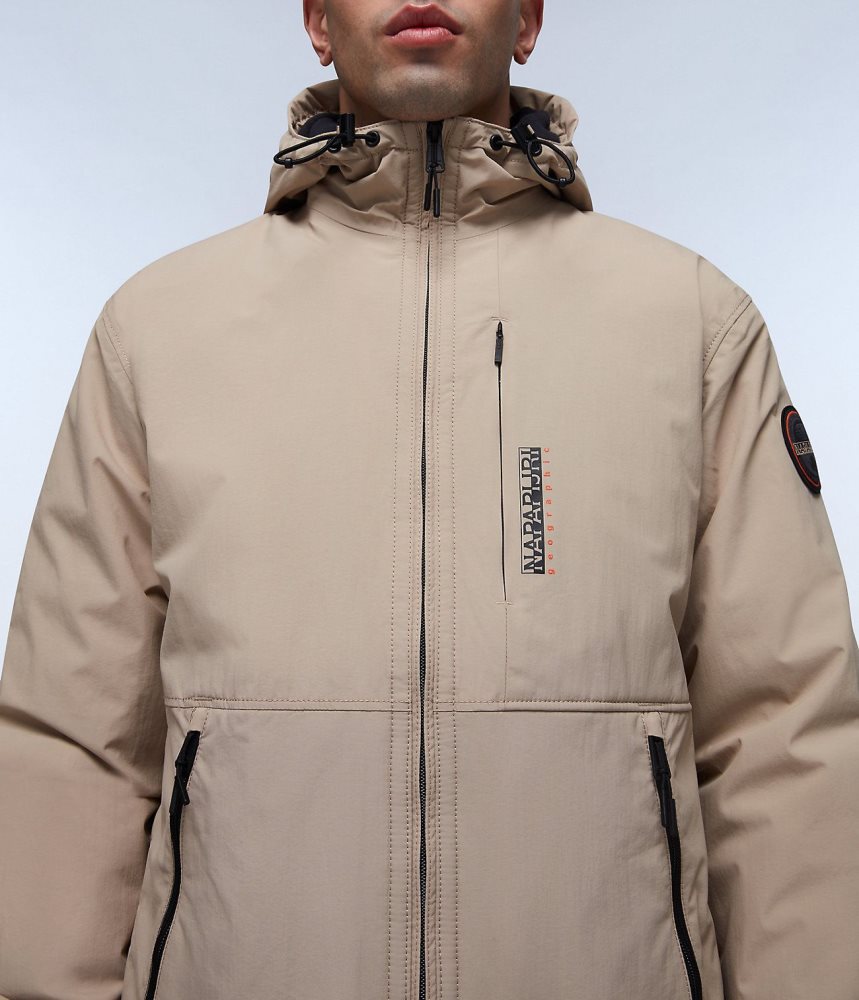 Napapijri Tundra Winter Jacket Muške Lightweight Jackets Bež | ZHVE-08952