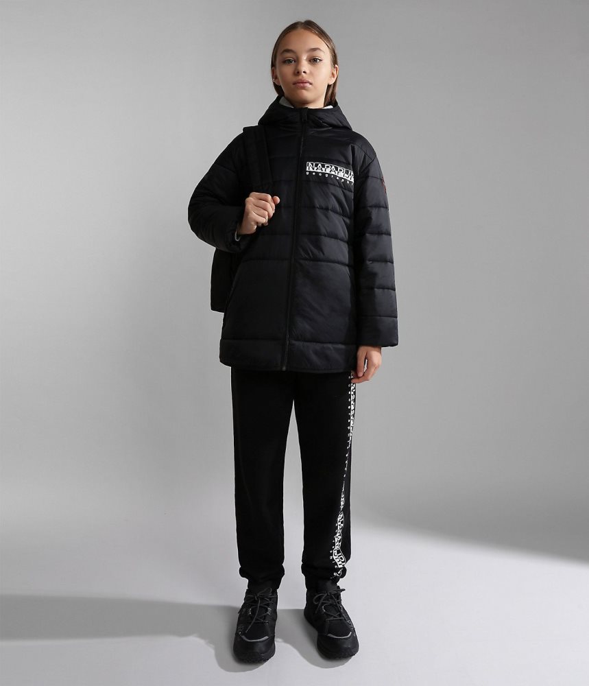 Napapijri Verna Puffer Jacket (4-16 YEARS) Dječje Puffer Jakna Crne | WEHC-19672